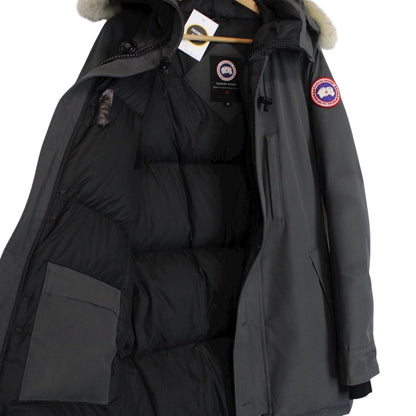 Canada Goose Graphite Grey Chateau Parka Down Jacket with Fur Trim