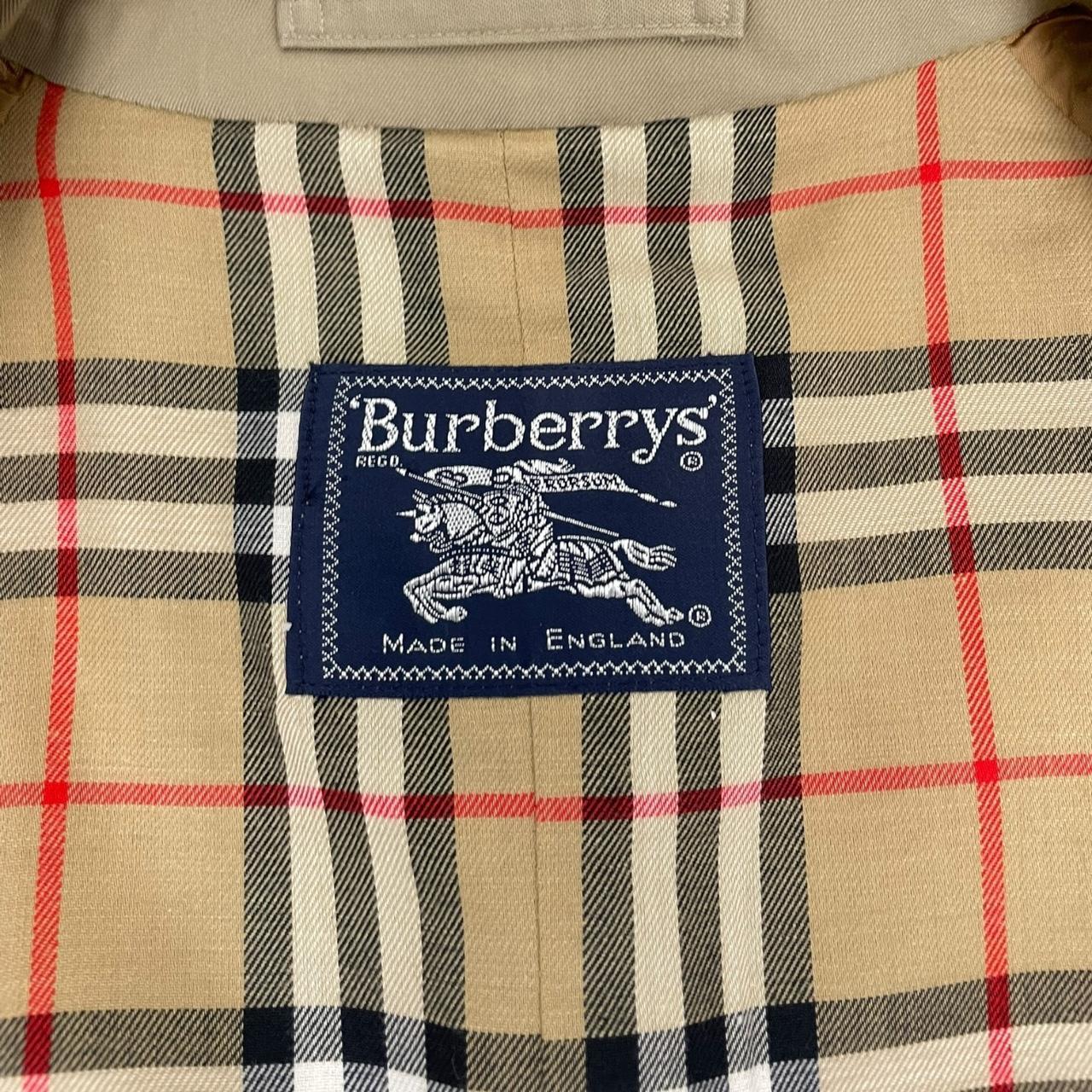 Vintage 90s Burberry Tan Brown Double Breasted Belted Trench Coat