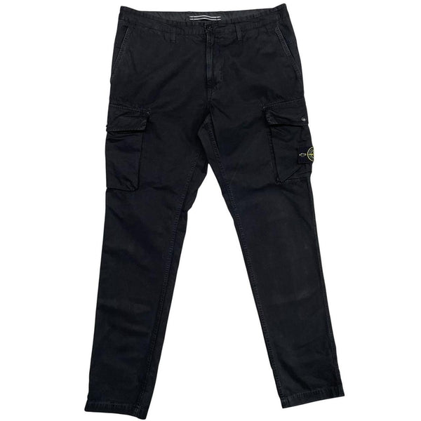 Stone Island SS 2019 Black Slim Fit Cargo Trousers