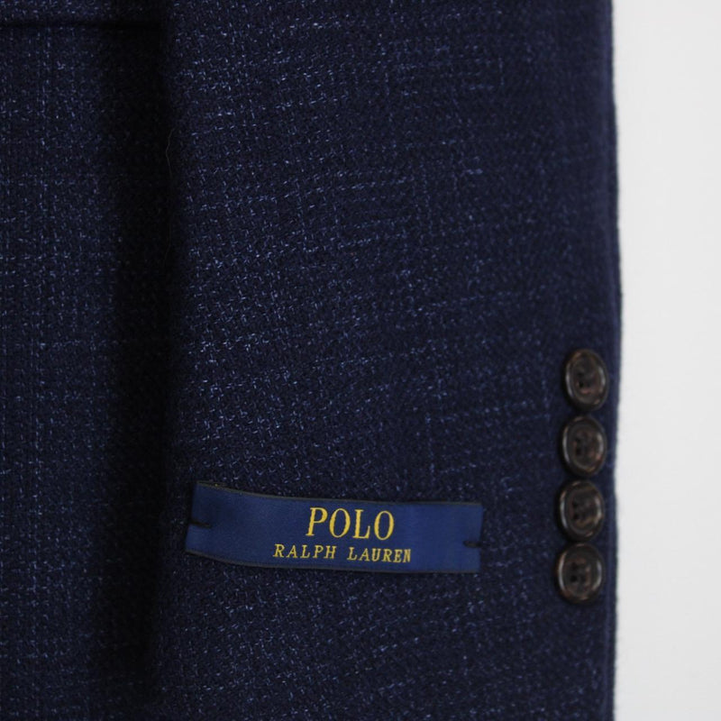 Polo Ralph Lauren Navy Blue Herringbone Blazer Jacket