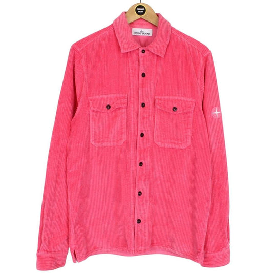 Stone Island AW 2020 Pink Long Sleeve Jumbo Corduroy Shirt