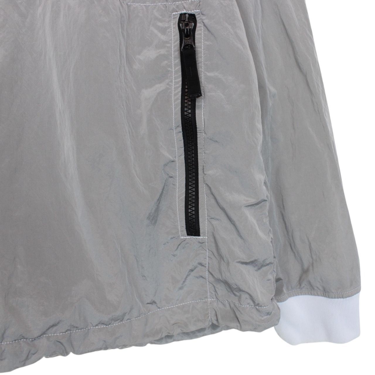 Stone Island AW 2018 Silver Nylon Metal Pullover Smock Jacket