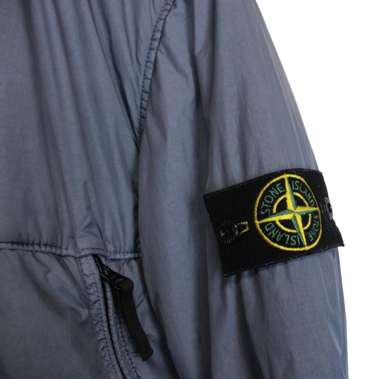 Stone Island AW 2019 Blue Garment Dyed Crinkle Reps NY Jacket