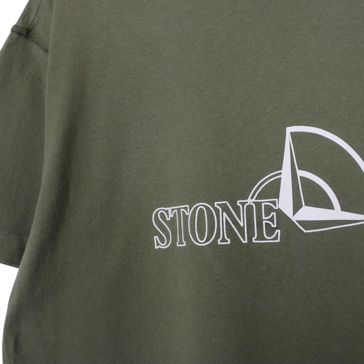 Stone Island AW 2019 Green Short Sleeve Logo Print T-Shirt