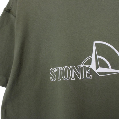Stone Island AW 2019 Green Short Sleeve Logo Print T-Shirt