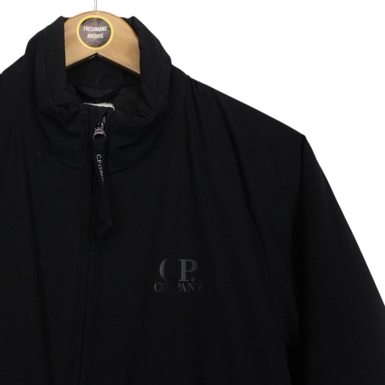 CP Company Blue Full Zip Pro-Tek Quilted Logo Print Jacket