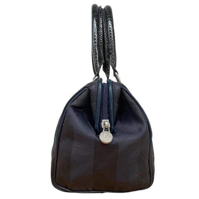 Vintage Fendi Navy Blue and Black Pecan PVC Bag