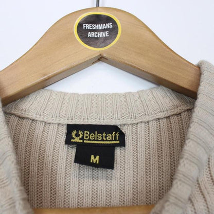 Vintage 90s Belstaff Beige Ribbed Cotton Tank Top