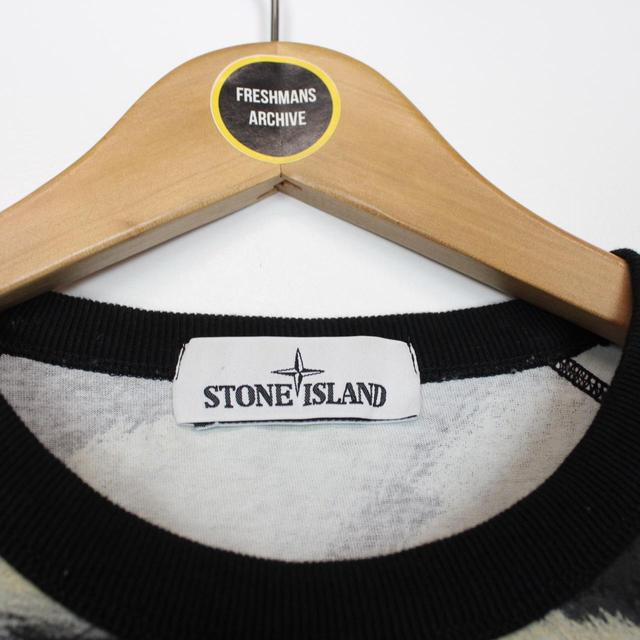 Stone Island SS 2018 Tiger Camo Beige and Black Short Sleeve T-Shirt