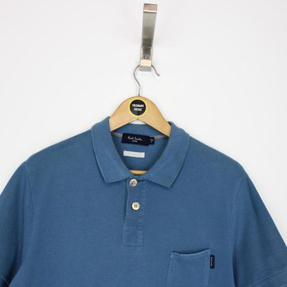 Paul Smith Blue Short Sleeve Cotton Polo Shirt