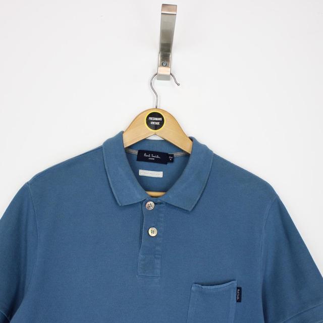 Paul Smith Blue Short Sleeve Cotton Polo Shirt