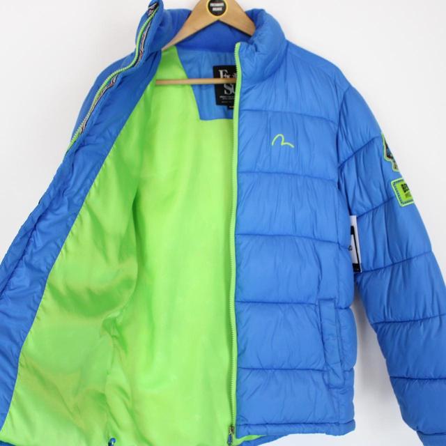 Evisu 2013 Blue and Green Down Full Zip Puffer Jacket