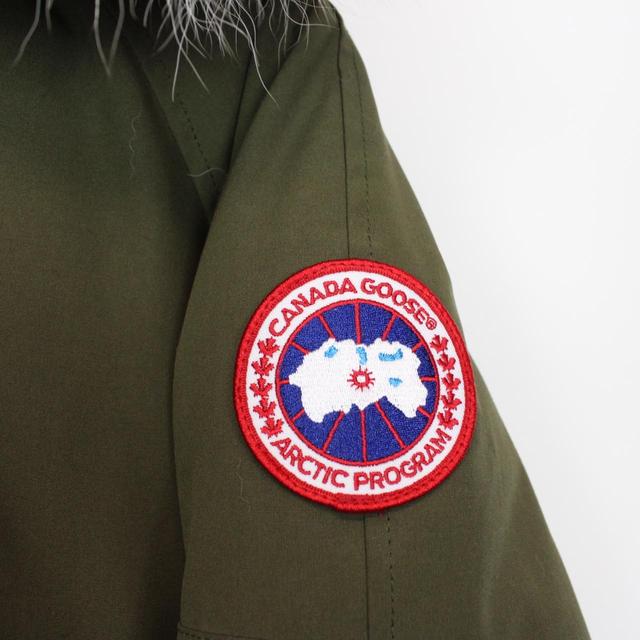 Canada Goose Green Chilliwack Bomber Down Jacket with Fur Trim
