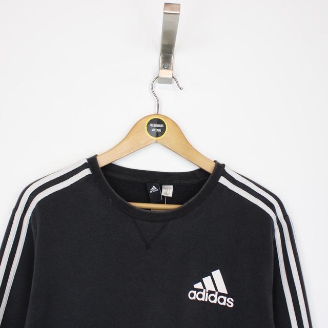 Adidas Black and White Spellout Sweatshirt Jumper