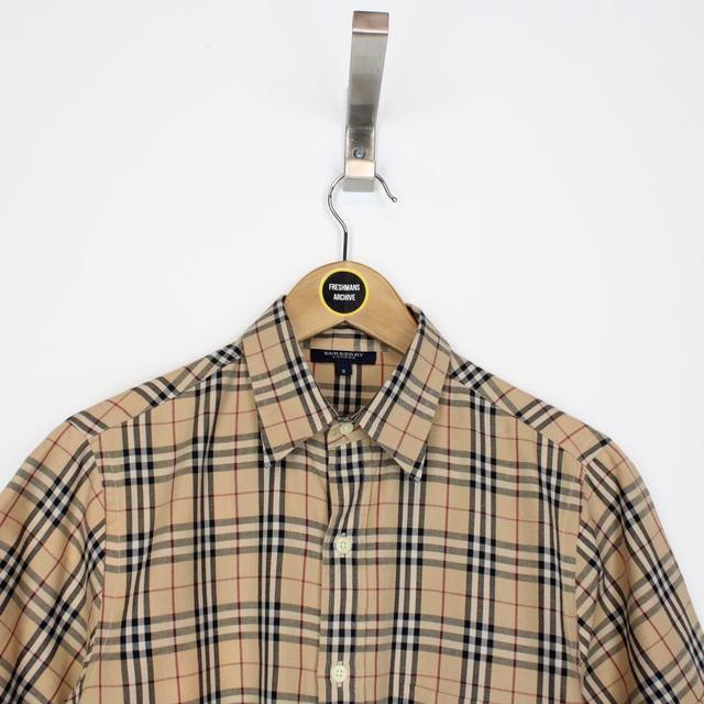 Vintage Burberry London Beige Nova Check Short Sleeve Shirt