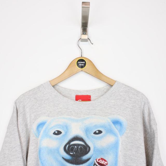 Vintage 1995 Coca Cola Grey Graphic Sweatshirt Jumper