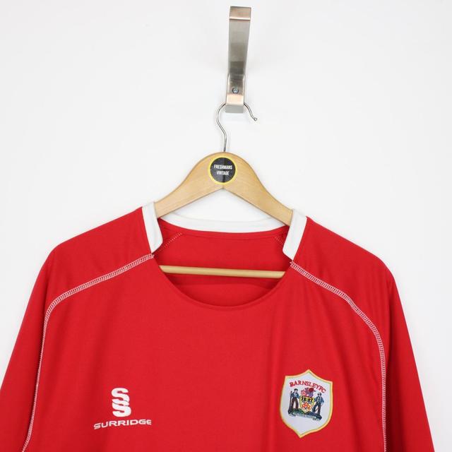 Surridge Barnsley FC 2007/08 Red Short Sleeve Home Football Shirt