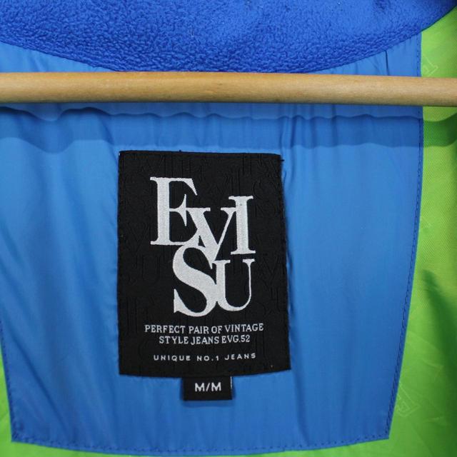 Evisu 2013 Blue and Green Down Full Zip Puffer Jacket