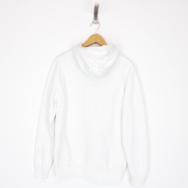 Ellesse White and Navy Blue Spellout Hoodie Jumper