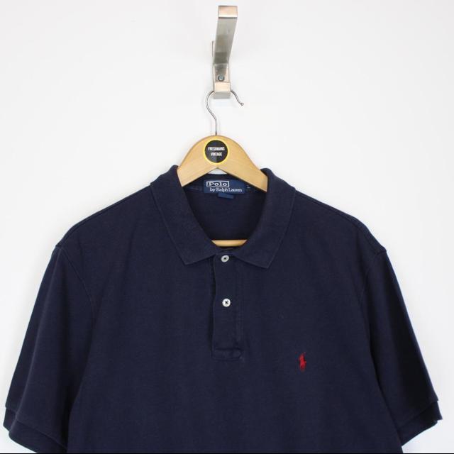 Vintage Polo Ralph Lauren Navy Blue Short Sleeve Polo Shirt