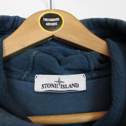 Stone Island AW 2021 Blue Cotton Hoodie Jumper