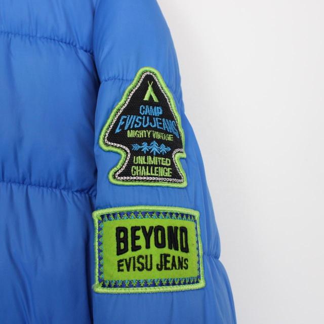 Evisu 2013 Blue and Green Down Full Zip Puffer Jacket