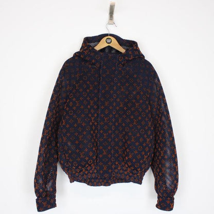 Louis Vuitton Navy Blue and Orange Gradient LV Monogram Mesh Jacket