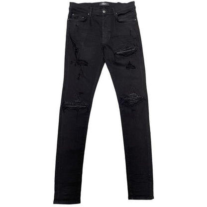 Amiri Black MX1 Distressed Effect Slim Fit Jeans