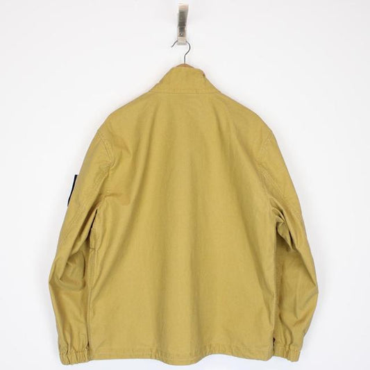 Stone Island AW 2024 Mustard Yellow Full Zip Panama Recycled Oxide Plating