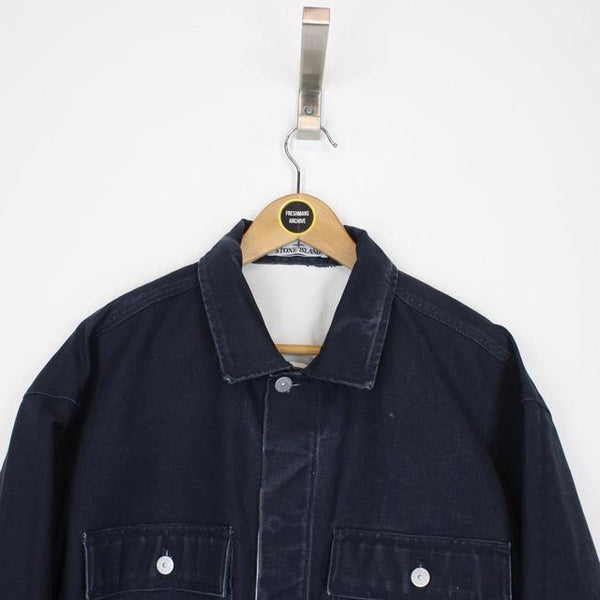 00s stone island denims n-1 deck jacket