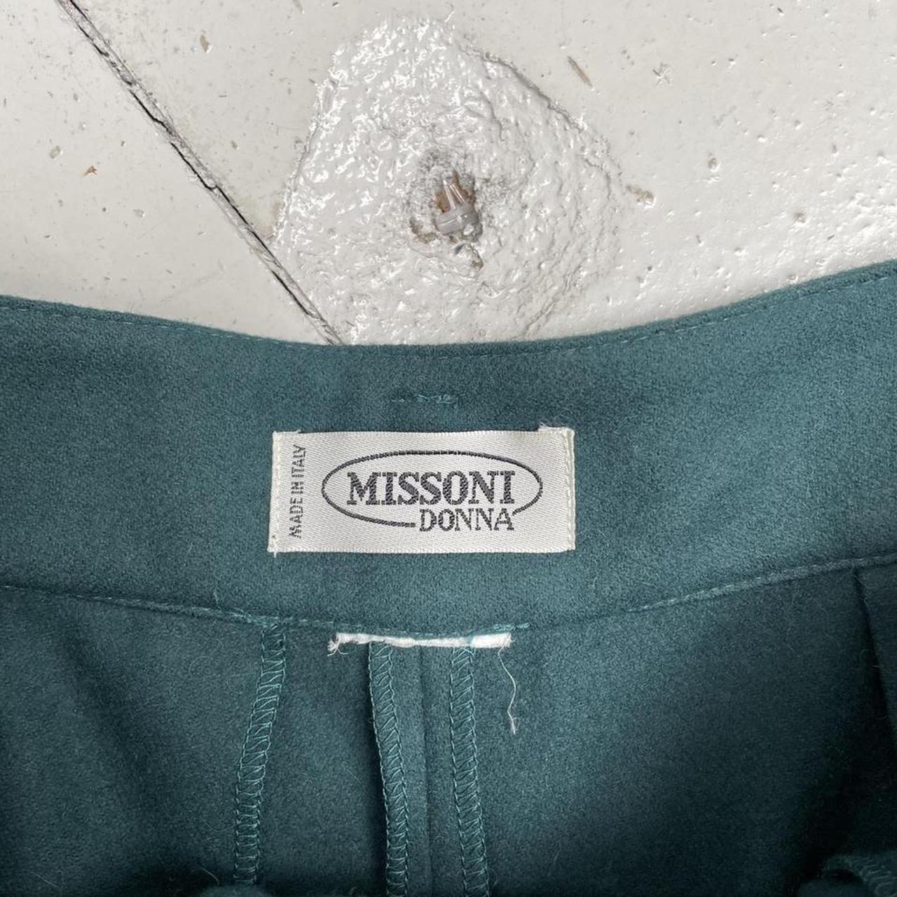 Vintage 90s Missoni Green Wool Blend Trousers