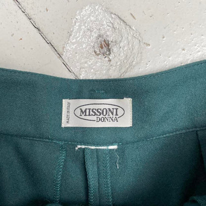 Vintage 90s Missoni Green Wool Blend Trousers