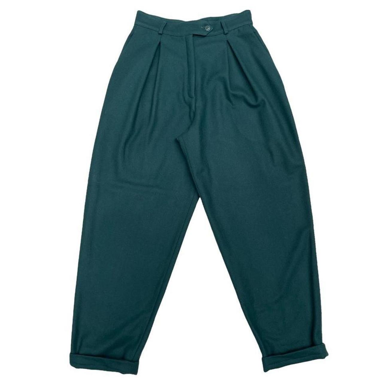 Vintage 90s Missoni Green Wool Blend Trousers