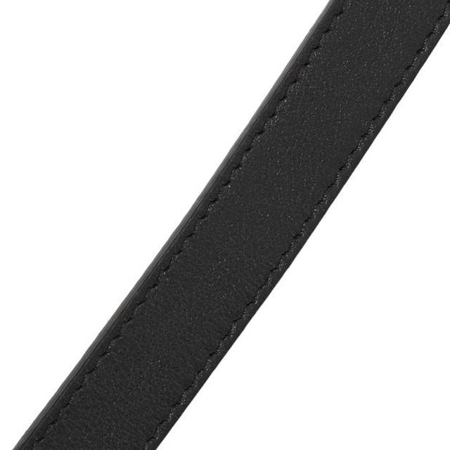 Gucci Black and Gold Marmont Thin Leather Belt with GG Buckle