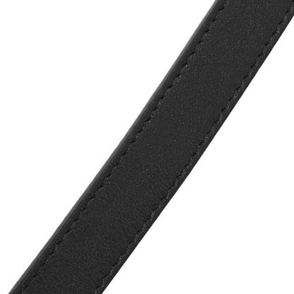 Gucci Black and Gold Marmont Thin Leather Belt with GG Buckle