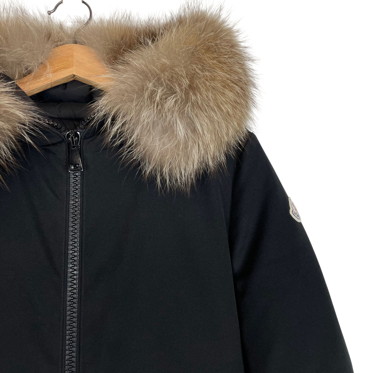 Moncler Bartramifur Fur Hooded Down Parka Jacket XS