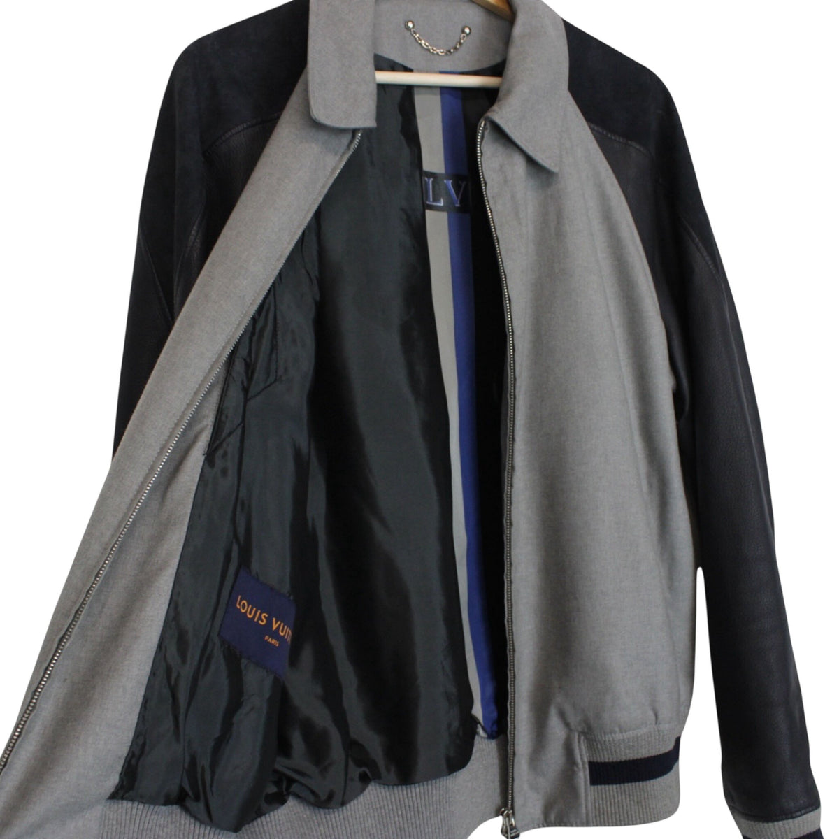Louis Vuitton Floral Wool/Leather Jacket Large