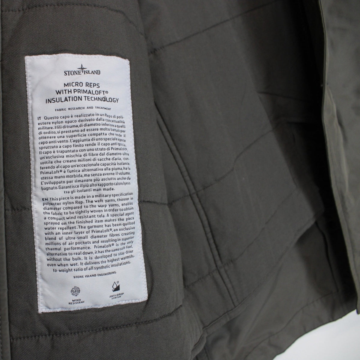 Stone Island Micro Reps Primaloft Jacket Large