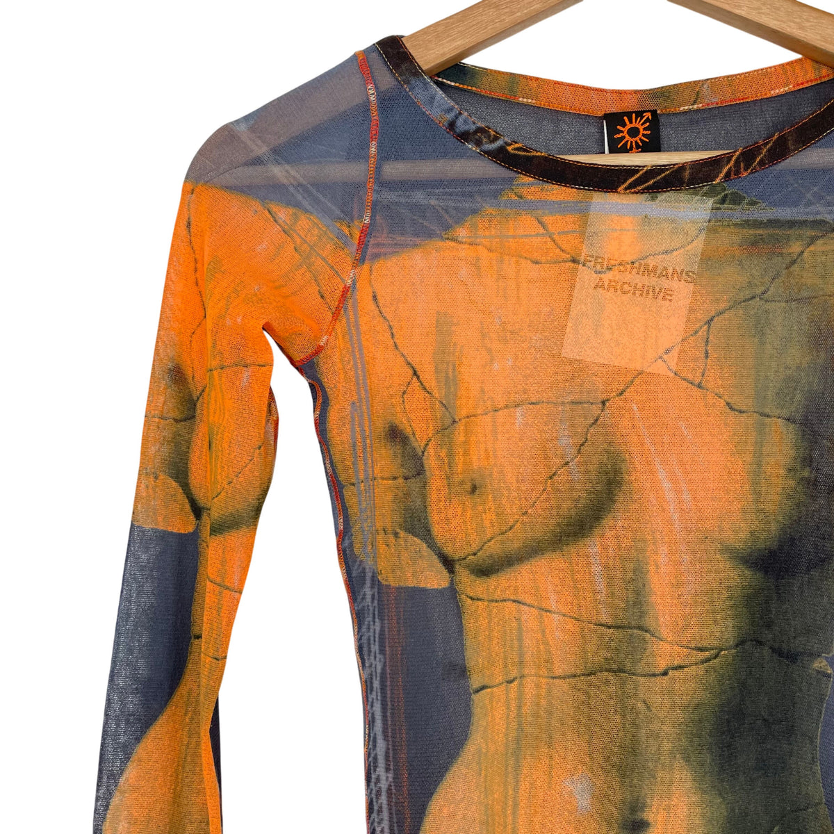 Vintage Jean Paul Gaultier SS 1999 Soleil Venus De Milo Mesh Top Small