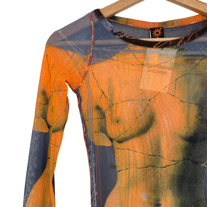 Vintage Jean Paul Gaultier SS 1999 Soleil Venus De Milo Mesh Top Small