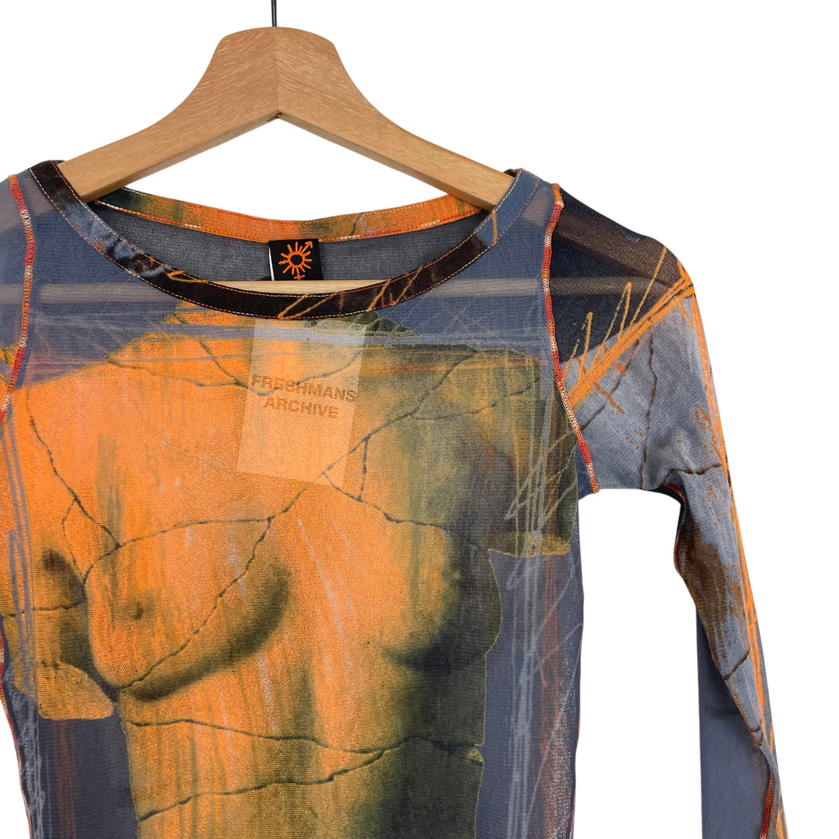 Vintage Jean Paul Gaultier SS 1999 Soleil Venus De Milo Mesh Top Small