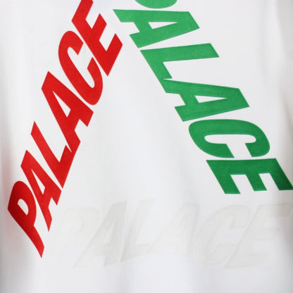 Palace Flocka P3 Logo Print Hoodie Large