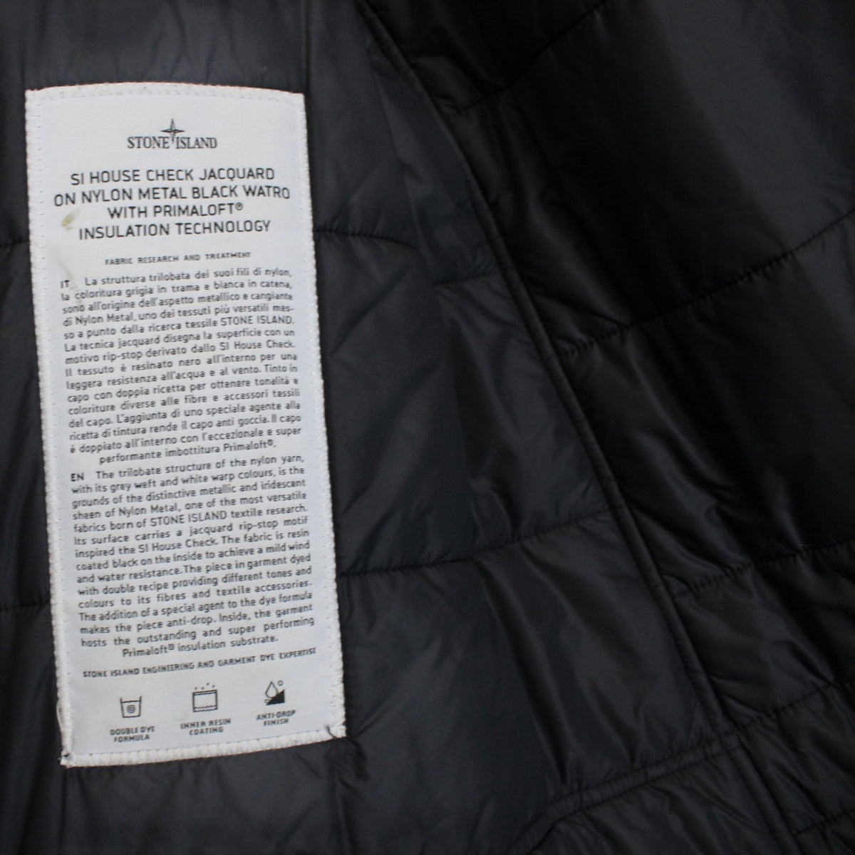 Stone Island Nylon Metal Watro Primaloft Jacket Medium