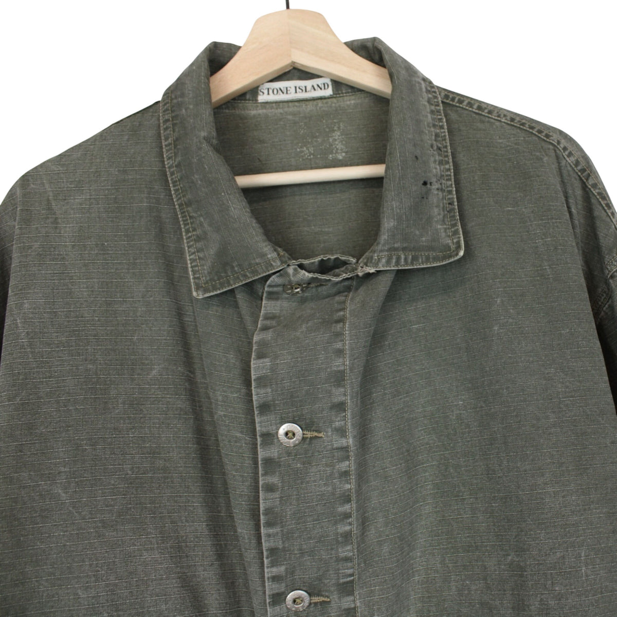 Vintage 1987 Stone Island Denim Ripstop Jacket Medium
