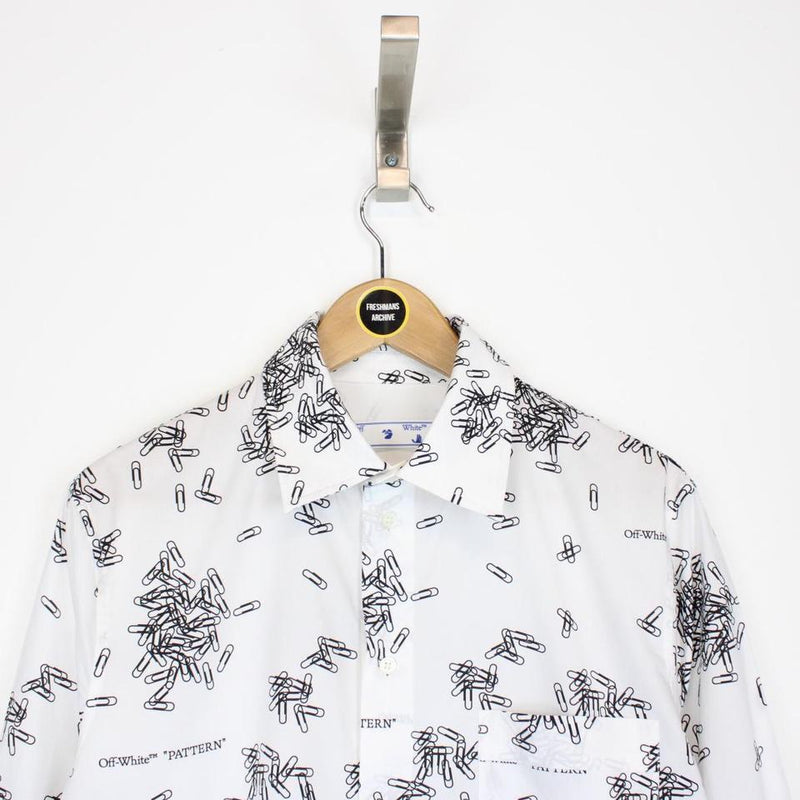 Off White Paperclip Print Shirt Small