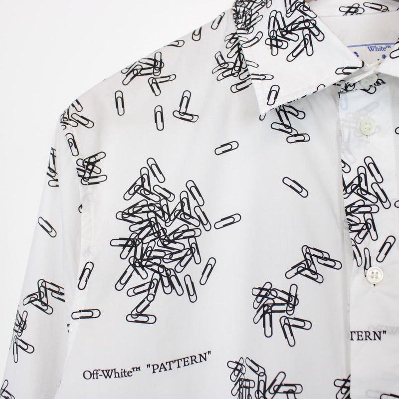Off White Paperclip Print Shirt Small