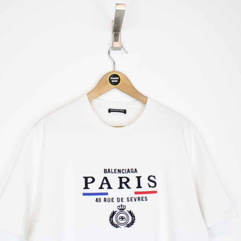 Balenciaga Paris Flag Print T-Shirt Small