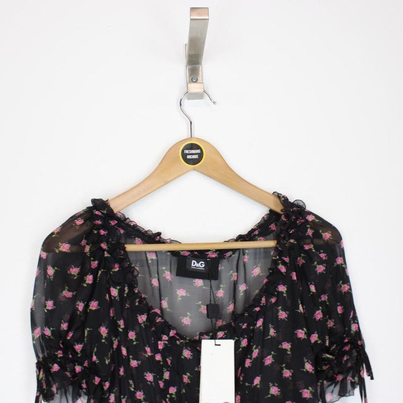 Dolce & Gabbana Silk Mesh Top Medium