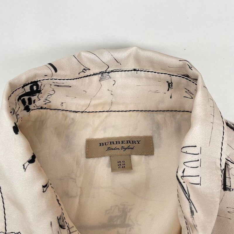 Burberry London Silk Dress Large Freshmans Archive