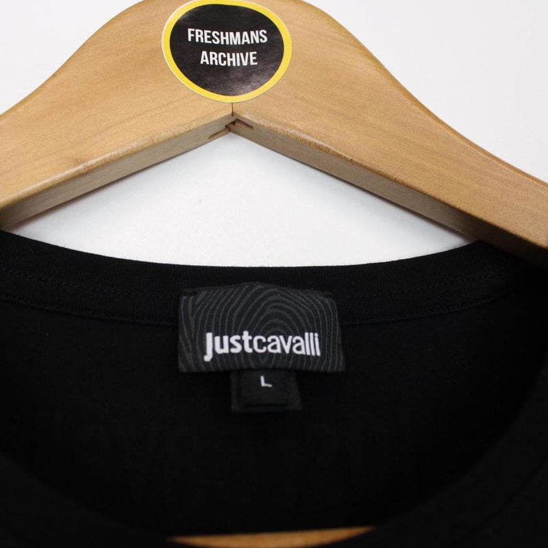 Just Cavalli Snake Wrapped Logo T-Shirt Large